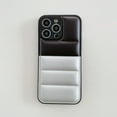 thumbnail image 1 of Nalacover Puffer Case for iPhone 14, Trendy Double Colors Down Jacket 3D Shockproof Anti-Scratches Protective Phone Case for iPhone 14 Women Men, Silver, 1 of 8