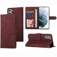 thumbnail image 1 of Nalacover Retro Wallet Case for Samsung Galaxy S22 Plus, Premium PU Leather Shockproof Case with Card Slots Holder Kickstand Magnetic Clasp Phone Cover Vintage Design Wrist Strap Flip Case,Coffee, 1 of 8