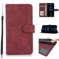 thumbnail image 1 of Nalacover Retro Wallet Case for iPhone 14 Pro Max, Premium PU Leather Shockproof Case with Card Slots Holder Kickstand Magnetic Clasp Phone Cover Vintage Design Wrist Strap Flip Folio Case,Winered, 1 of 11