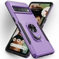thumbnail image 1 of Nalacover Rugged Case for Google Pixel 7A with Rotated Ring Holder Kickstand Bracket, Military Grade PC + TPU Shockproof Cover with Magnetic Car Mount Lens Protective Case, Purple, 1 of 9