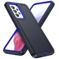 thumbnail image 1 of Nalacover Rugged Case for Samsung Galaxy A53 5G, Triple-Layers Heavy Duty Hard PC + Soft TPU Hybrid Military Grade Shockproof Anti-Scratches Cover with Non-Slip Strip Lens Protection Case,Darkblue, 1 of 7