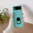 thumbnail image 1 of Nalacover Rugged Case for Samsung Galaxy Z Flip4, Slim Fit Finger Ring Holder Kickstand Magnetic Cover Compatible with Car Mount Anti-Scratches Shockproof Case for Samsung Galaxy Z Flip4,Skyblue, 1 of 4