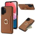 thumbnail image 1 of Nalacover for Samsung A13 4G Wallet with Card Holder Slot, 360°Rotation Ring Holder Kickstand Cover for Men Women Protective Premium PU Leather Shockproof Cover for Samsung Galaxy A13 4G, Brown, 1 of 6
