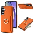 thumbnail image 1 of Nalacover for Samsung A14 5G Wallet with Card Holder Slot, 360?Rotation Ring Holder Kickstand Cover for Men Women Protective Premium PU Leather Shockproof Cover for Samsung Galaxy A14 5G, Orange, 1 of 9