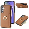 thumbnail image 1 of Nalacover for Samsung A14 5G Wallet with Card Holder Slot, 360?Rotation Ring Holder Kickstand Cover for Men Women Protective Premium PU Leather Shockproof Cover for Samsung Galaxy A14 5G, Brown, 1 of 9
