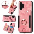 thumbnail image 1 of Nalacover For Samsung A32 5G Case Ring Holder Kickstand with Credit Card Holder, Back Flip Premium Leather Magnetic Clasp Removable Wirst Hand Strap Cover for Samsung Galaxy A32 5G, Pink, 1 of 15