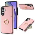 thumbnail image 1 of Nalacover for Samsung A54 5G Wallet with Card Holder Slot, 360°Rotation Ring Holder Kickstand Cover for Men Women Protective Premium PU Leather Shockproof Cover for Samsung Galaxy A54 5G, Pink, 1 of 9