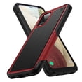 thumbnail image 1 of Nalacover Samsung Galaxy A12 5G Case, Heavy Duty 3 in 1 Rugged Shockproof Rugged Silicone Hybrid Hard PC Soft TPU Bumper Camera Raised Drop Protective Girls Women Boy Men Phone Covers, Red, 1 of 8
