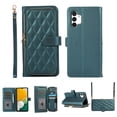 thumbnail image 1 of Nalacover for Samsung Galaxy A13 4G Premium PU Leather Crossbody Case with Shoulder Strap & Wrist Strap,Shockproof Magnetic Flip Kickstand Credit Card Slots Zipper Wallet Phone Case,Darkgreen, 1 of 12