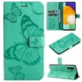 thumbnail image 1 of Nalacover For Samsung Galaxy A13 5G Case,Luxury 360 Protection Embossed Butterfly PU Leather and Soft TPU Flip Kickstand Magnetic Card Wallet Shockproof Protective Cover with Wrist Strap.Green, 1 of 7
