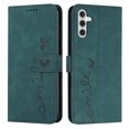 thumbnail image 1 of Nalacover for Samsung Galaxy A14 5G Flip Wallet Case,Luxury Love Heart Embossed PU Leather Shockproof Soft TPU Folio Kickstand Card Slots Phone Cover with Wrist Strap for Women Men,Green, 1 of 10
