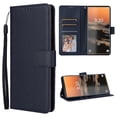 thumbnail image 1 of Nalacover for Samsung Galaxy A14 5G Wallet Case with Premium PU Leather Card Slots Holder Photograph Slot Cover, Soft Silicone Shockproof Magnetic Clasp Kickstand Wrist Strap Flip Case, Darkblue, 1 of 4