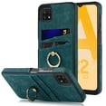 thumbnail image 1 of Nalacover for Samsung Galaxy A22 5G Wallet Case, Premium PU Leather Soft TPU Anti-Drop Card Slots with 360 Finger Ring Holder Kickstand Back Phone Cover For Samsung Galaxy A22 5G, Blue, 1 of 8