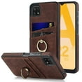 thumbnail image 1 of Nalacover for Samsung Galaxy A22 5G Wallet Case, Premium PU Leather Soft TPU Anti-Drop Card Slots with 360 Finger Ring Holder Kickstand Back Phone Cover For Samsung Galaxy A22 5G, Coffee, 1 of 8