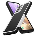 thumbnail image 1 of Nalacover Samsung Galaxy A32 4G Case, Heavy Duty 3 in 1 Rugged Shockproof Rugged Silicone Hybrid Hard PC Soft TPU Bumper Camera Raised Drop Protective Girls Women Boy Men Phone Covers, White, 1 of 8