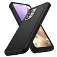 thumbnail image 1 of Nalacover Samsung Galaxy A32 4G Case, Heavy Duty 3 in 1 Rugged Shockproof Rugged Silicone Hybrid Hard PC Soft TPU Bumper Camera Raised Drop Protective Girls Women Boy Men Phone Covers, Black, 1 of 8