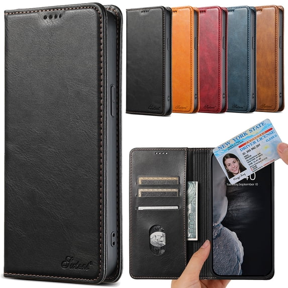 Nalacover for Samsung Galaxy A34 5G Wallet Case, Card Slots Cash Holder Magnetic Closure Cover, Business PU Leather Flip Case with Kickstand TPU Shockproof Case for Galaxy A34 5G,Black
