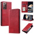 thumbnail image 1 of Nalacover for Samsung Galaxy Note20 Ultra Wallet Case, Vintage PU Leather Book Folding Folio Case with Credit Card Slots Hidden Magnetic Closure Flip Kickstand Shockproof Slim Phone Case,Red, 1 of 8