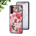 thumbnail image 1 of Nalacover for Samsung Galaxy S21 FE Slim Case,Exquisite Floral Pattern 360 Rotating Diamond Ring Holder Anti-Scratch Soft TPU Silicone Bumper Rubber Tempered Glass Back Cover.Peony, 1 of 9