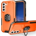 thumbnail image 1 of Nalacover For Samsung Galaxy S21 FE Slim Case,Luxury Hybrid Hard PC and TPU Rugged Bumper 3-In-1 Rotatable Magnetic Ring Kickstand Four Corner Guard Shockproof Anti-Scratch Back Phone Cover.Orange, 1 of 7