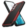 thumbnail image 1 of Nalacover Samsung Galaxy S21 Plus Case, Heavy Duty 3 in 1 Rugged Shockproof Rugged Silicone Hybrid Hard PC Soft TPU Bumper Camera Raised Drop Protective Girls Women Boy Men Phone Covers, Red, 1 of 8