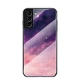thumbnail image 1 of Nalacover For Samsung Galaxy S22 Plus Fit Slim Case,Stylish Galaxy Pattern Design Luxury Tempered Glass Back Case Anti-scratch Side with TPU Bumper Shockproof Camera Lens Protective Cover.C, 1 of 8