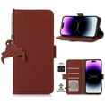 thumbnail image 1 of Nalacover for Samsung Galaxy S22 Plus Synthetic Leather and Soft TPU Case,360 Protection Flexible Luxury Magnetic RFID Flip Wallet Card Slots Kickstand Shockproof Cover with Cute Pendant.Coffee, 1 of 8