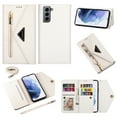 thumbnail image 1 of Nalacover for Samsung Galaxy S22 Plus Wallet Case,360 Protection PU Leather Soft TPU Magnetic Flip Folding Kickstand Card Slots Zipper Pocket Shockproof Cover with Crossbody Shoulder Strap.White, 1 of 10