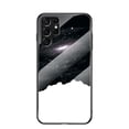 thumbnail image 1 of Nalacover For Samsung Galaxy S22 Ultra Fit Slim Case,Stylish Galaxy Pattern Design Luxury Tempered Glass Back Case Anti-scratch Side with TPU Bumper Shockproof Camera Lens Protective Cover.F, 1 of 8