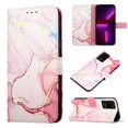 thumbnail image 1 of Nalacover for Samsung Galaxy S22 Ultra PU Leather Wallet Case,Stylish Marble Pattern Magnetic Clasp Flip Kickstand Cash Pocket Wireless Charging+Wrist Strap Cover for Girls Women,Rosegold, 1 of 6