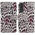 thumbnail image 1 of Nalacover for Samsung Galaxy S23 Pattern Printing Wallet Case with Card Slots Kickstand, PU Leather Magnetic Clasp Wrist Hand Strap Shockproof Flip Cover for Samsung Galaxy S23, Leopard, 1 of 6