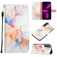 thumbnail image 1 of Nalacover for Samsung Galaxy S23 Plus PU Leather Wallet Case,Stylish Marble Pattern Magnetic Clasp Flip Kickstand Cash Pocket Wireless Charging+Wrist Strap Cover for Girls Women,Galaxy, 1 of 6