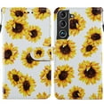 thumbnail image 1 of Nalacover for Samsung Galaxy S23 Plus Pattern Printing Wallet Case with Card Slots Kickstand, PU Leather Magnetic Clasp Wrist Hand Strap Shockproof Flip Cover for Samsung Galaxy S23 Plus, Sunflower, 1 of 6