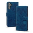 thumbnail image 1 of Nalacover for Samsung Galaxy S23 Plus Wallet Case, Flower Cat Embossed Pattern Magnetic Premium PU Leather Soft Silicone Shockproof Cover with Card Slots Holder Kickstand Flip Folio Case,Blue, 1 of 8