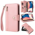 thumbnail image 1 of Nalacover For Samsung Galaxy S23 Plus Zipper Wallet Case,360 Protection Stylish PU Leather Shockproof Magnetic Flip Holder 6 Card Slots and 2 Cash Pockets Cover with Detachable Wrist Strap,Pink, 1 of 15