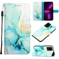 thumbnail image 1 of Nalacover for Samsung Galaxy S23 Ultra 6.8" PU Leather Wallet Case,Stylish Marble Pattern Magnetic Clasp Flip Kickstand Cash Pocket Wireless Charging+Wrist Strap Cover for Girls Women,C, 1 of 6