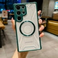 thumbnail image 1 of Nalacover for Samsung Galaxy S23 Ultra Magnetic Case, Compatible with MagSafe Wireless Charging, High-Transparency Clear Non-Slip TPU Shockproof Cover for Samsung Galaxy S23 Ultra,Green, 1 of 5