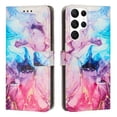 thumbnail image 1 of Nalacover for Samsung Galaxy S23 Ultra Marble Pattern Wallet Case with Credit Card Slots Holder Kickstand Cover, Soft Silicone Shokcproof Anti-Fall Premium PU Leather Magnetic Clasp Flip Case,Pink, 1 of 8