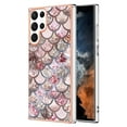 thumbnail image 1 of Nalacover for Samsung Galaxy S23 Ultra Slim Case, Fish Scale Marble Pattern Soft TPU Shockproof Lens Protection Cover for Women Girls, Compatible with MagSafe Wireless Charging Case,Pink Scales, 1 of 5