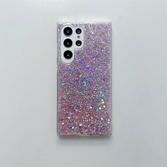 Nalacover for Samsung Galaxy S23 Ultra Sparkle Glitter Case, Soft TPU/Rubber Slim Shockproof Drop Protection Cover, Shining Bling Non-Yellowing Case for Samsung Galaxy S23 Ultra Women Girls, Rosegold