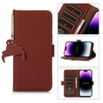 thumbnail image 1 of Nalacover for Samsung Galaxy S23 Ultra Synthetic Leather and Soft TPU Case,360 Protection Flexible Luxury Magnetic RFID Flip Wallet Card Slots Kickstand Shockproof Cover with Cute Pendant.Coffee, 1 of 8