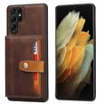 thumbnail image 1 of Nalacover for Samsung Galaxy S23 Ultra Wallet Case with Card Slots Magnetic Button Kickstand Back Flip Cover, Premium PU Leather Soft Silicone Bumper Shockproof Anti-Scratches Case,Coffee, 1 of 4