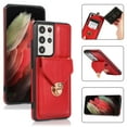 thumbnail image 1 of Nalacover for Samsung Galaxy S23 Ultra Wallet Case Crossbody, Phone Case with Card Holder Shoulder Strap, Elegant PU Leather Metal Buckle Purse Cover for Galaxy S23 Ultra Women Girls - Red, 1 of 7