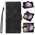 thumbnail image 1 of Nalacover for Samsung Galaxy S23 Wallet Case Premium Pattern PU Leather Flip Purse Cover with Card Holder Magnetic Closure Shockproof Protective Phone Case with Wrist Strap & Flip Stand, Black, 1 of 10