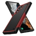 thumbnail image 1 of Nalacover Samsung Galaxy S24 Ultra Case, Heavy Duty 3 in 1 Rugged Shockproof Rugged Silicone Hybrid Hard PC Soft TPU Bumper Camera Raised Drop Protective Girls Women Boy Men Phone Covers, Red, 1 of 8