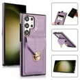 thumbnail image 1 of Nalacover for Samsung Galaxy S24 Ultra Wallet Case Crossbody, Phone Case with Card Holder Shoulder Strap, Elegant PU Leather Metal Buckle Purse Cover for Galaxy S24 Ultra Women Girls - Purple, 1 of 6