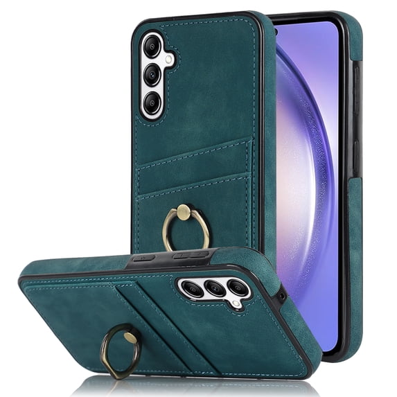 Nalacover for Samsung Galaxy S24 Ultra Wallet Case, Premium PU Leather Soft TPU Anti-Drop Card Slots with 360 Finger Ring Holder Kickstand Back Phone Cover For Samsung Galaxy S24 Ultra, Blue