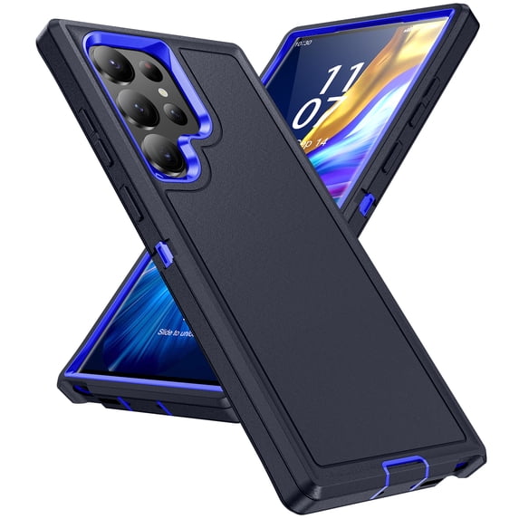Nalacover for Samsung Galaxy S25 Ultra Rugged Case, Shockproof Triple-Layers Protection, Military Grade Drop Protection Non-Slip Heavy Duty Cover Case for Samsung Galaxy S25 Ultra, Darkblue