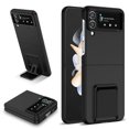 thumbnail image 1 of Nalacover for Samsung Galaxy Z Flip 4 5G, Folding of Three-Dimensional Support Kickstand Hard PC Back Shockproof Bumper Protective Luxury Silicone Phone Cover For Samsung Galaxy Z Flip 4 5G, Black, 1 of 10