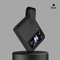 thumbnail image 1 of Nalacover for Samsung Galaxy Z Flip 4 Case with Finger Strap, Galaxy Z Flip4 Case PU Leather Slim Cover with Secure Finger Grip & Stand Horizontal, Stylish Cute Phone Case for Women Girl, Black, 1 of 6